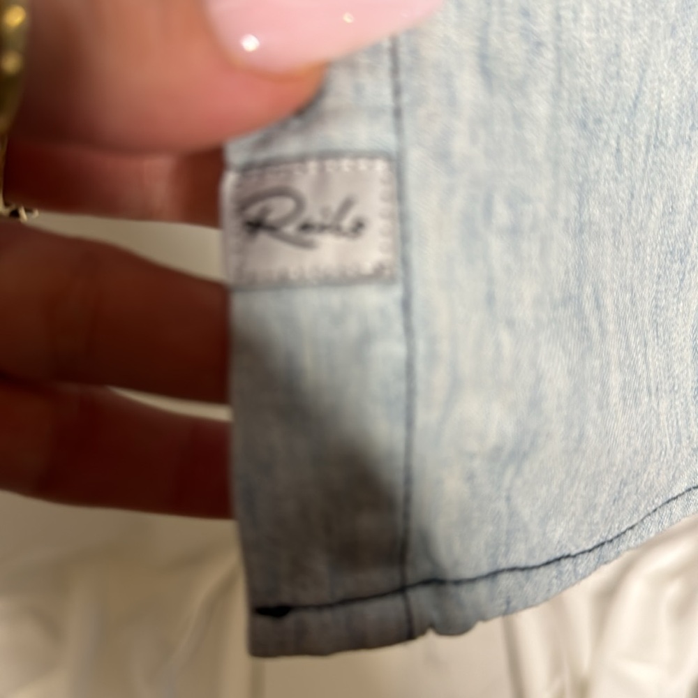 Rails Chambray Color Block Button Down - image 4